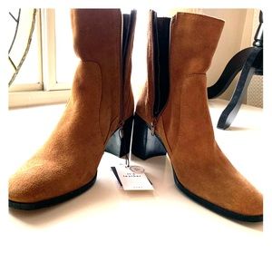 Zara Brown Suede Ankle Boots